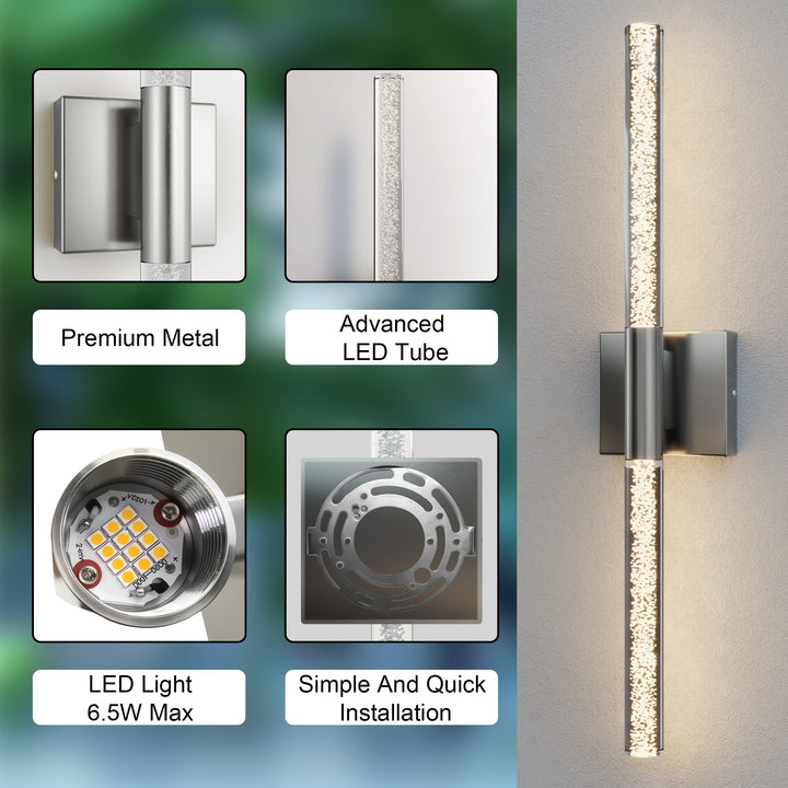 Solstice 24''H Dimmable Led Outdoor Sconce With Tempered Glass #7082