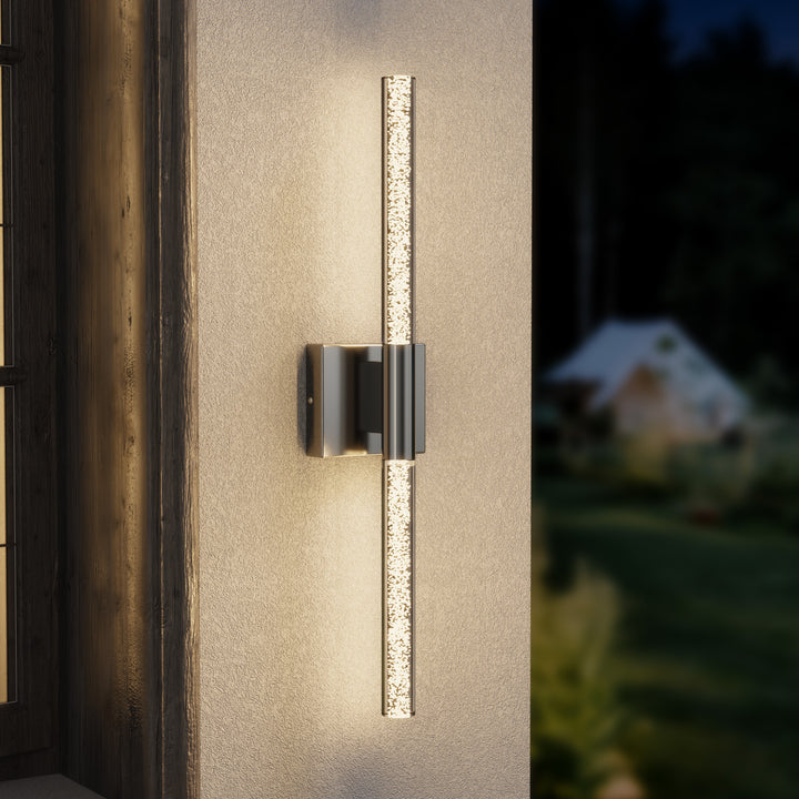 Solstice 24''H Dimmable Led Outdoor Sconce With Tempered Glass #7082