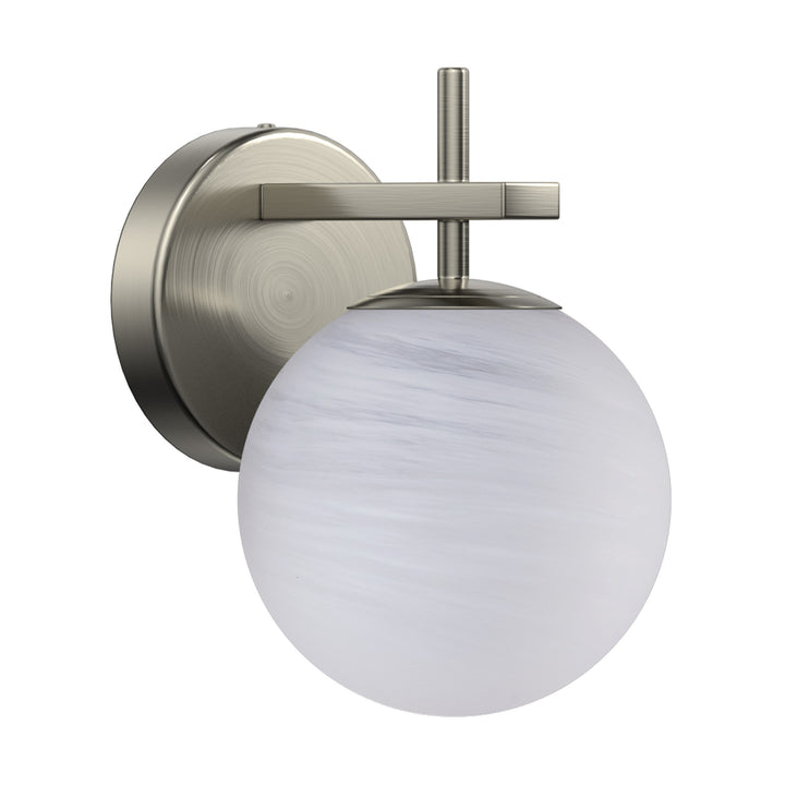 Nimbus 1 - Light Dimmable Iron ETL Bathroom Vanity Light with Round Shape Cloud Glass Shade #CLB29015