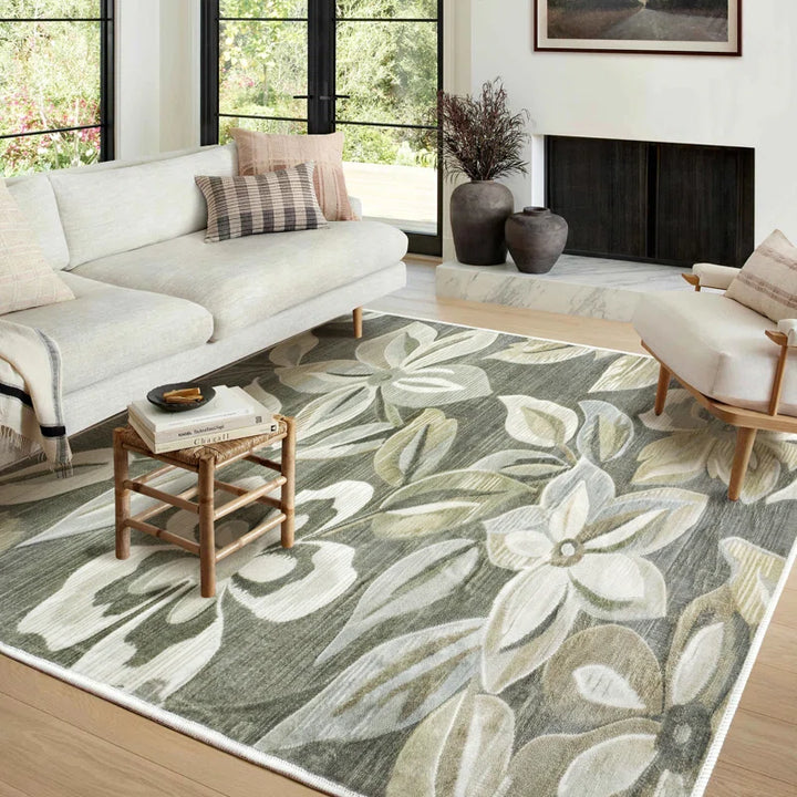 Nature Flower Non-slip Machine Washable Area Rug For Living Room, Hallway Runner, Entryway Rug #AZJL120