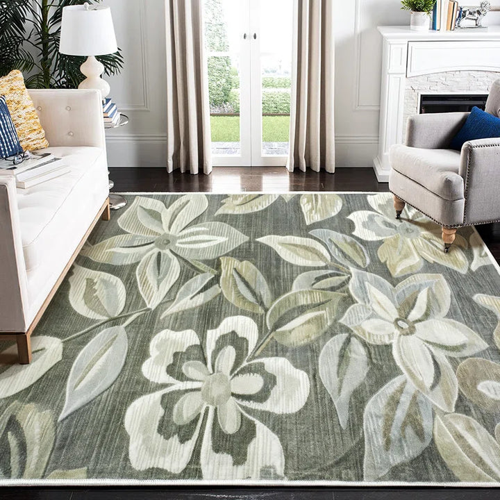 Nature Flower Non-slip Machine Washable Area Rug For Living Room, Hallway Runner, Entryway Rug #AZJL120