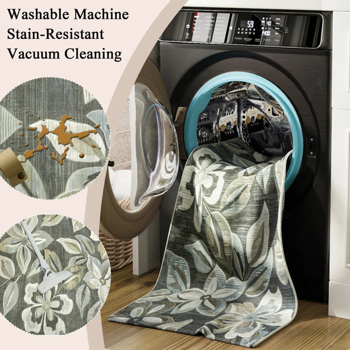 Nature Flower Non-slip Machine Washable Area Rug For Living Room, Hallway Runner, Entryway Rug #AZJL120