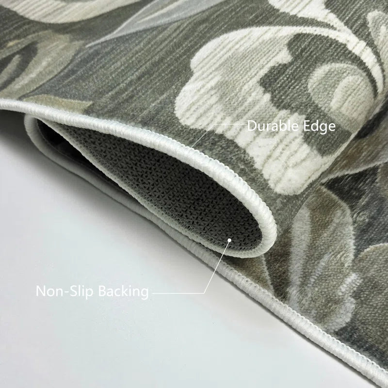 Nature Flower Non-slip Machine Washable Area Rug For Living Room, Hallway Runner, Entryway Rug #AZJL120