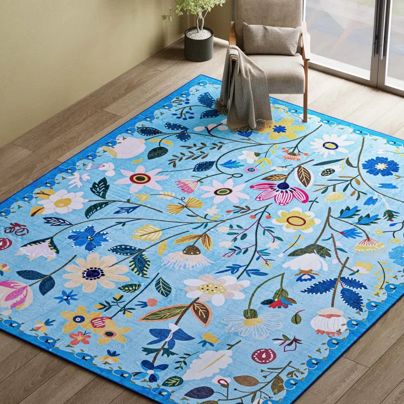 YUIlili Nature Voja Non-Slip Machine Washable Colorful Modern Area Rug For Living Room, Hallway Runner, Entryway Rug #AZJL9