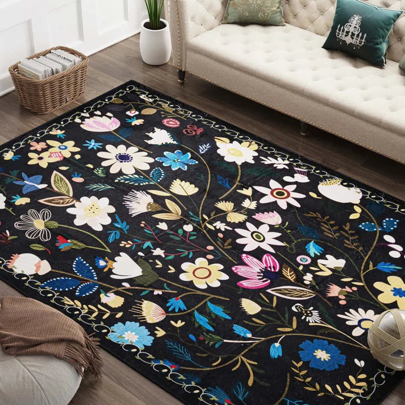 YUIlili Nature Voja Non-Slip Machine Washable Colorful Modern Area Rug For Living Room, Hallway Runner, Entryway Rug #AZJL9