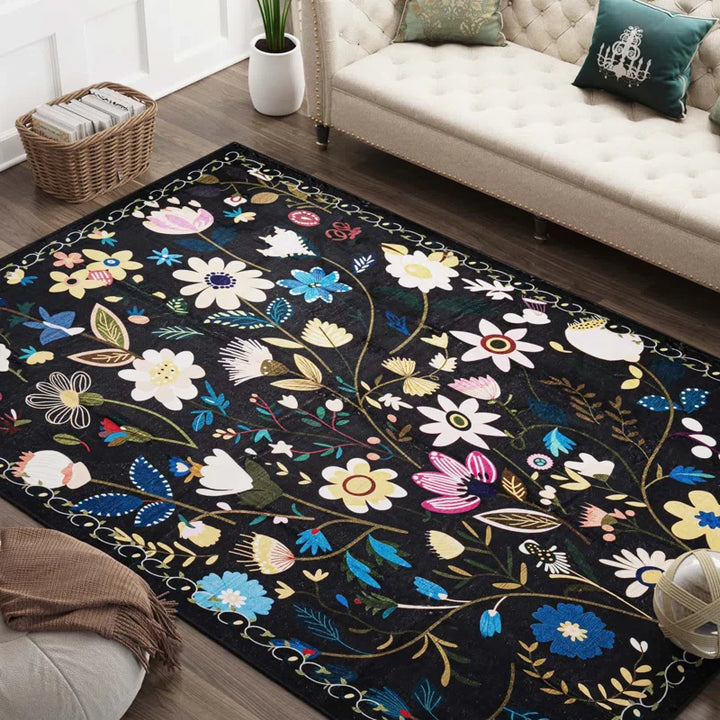 YUIlili Nature Voja Non-Slip Machine Washable Colorful Modern Area Rug For Living Room, Hallway Runner, Entryway Rug #AZJL9