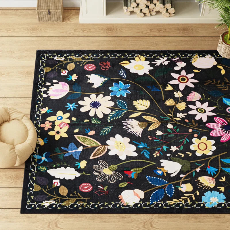YUIlili Nature Voja Non-Slip Machine Washable Colorful Modern Area Rug For Living Room, Hallway Runner, Entryway Rug #AZJL9