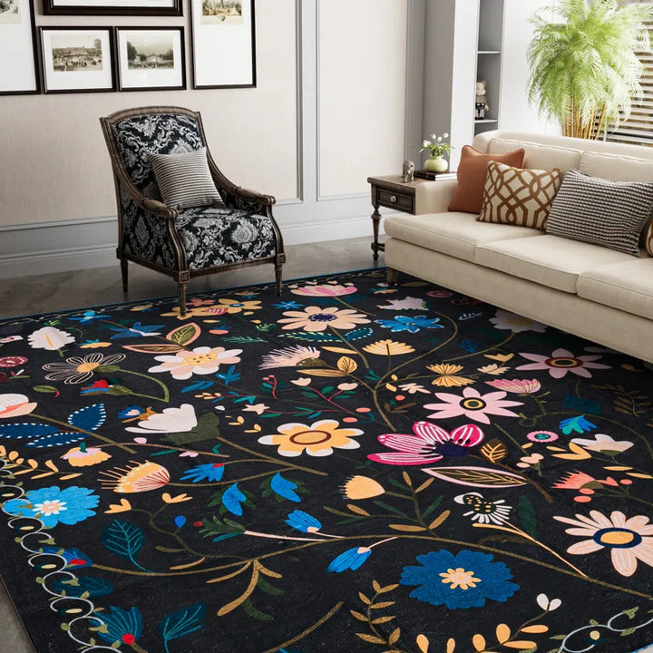 YUIlili Nature Voja Non-Slip Machine Washable Colorful Modern Area Rug For Living Room, Hallway Runner, Entryway Rug #AZJL9