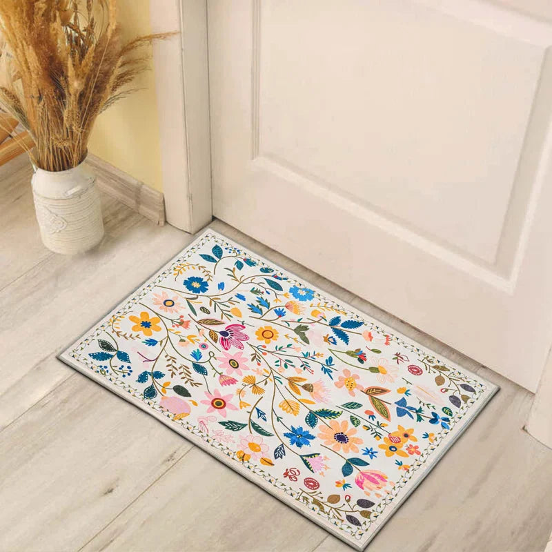 YUIlili Nature Voja Non-Slip Machine Washable Colorful Modern Area Rug For Living Room, Hallway Runner, Entryway Rug #AZJL9
