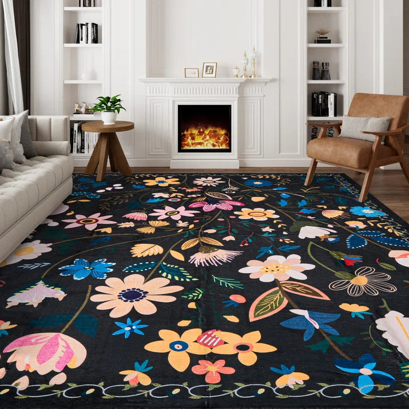 YUIlili Nature Voja Non-Slip Machine Washable Colorful Modern Area Rug For Living Room, Hallway Runner, Entryway Rug #AZJL9