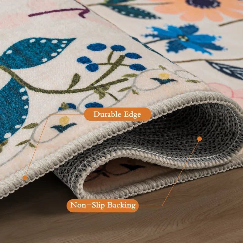 YUIlili Nature Voja Non-Slip Machine Washable Colorful Modern Area Rug For Living Room, Hallway Runner, Entryway Rug #AZJL9