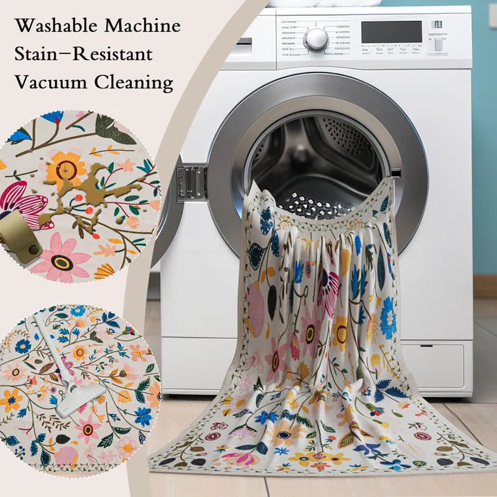 YUIlili Nature Voja Non-Slip Machine Washable Colorful Modern Area Rug For Living Room, Hallway Runner, Entryway Rug #AZJL9