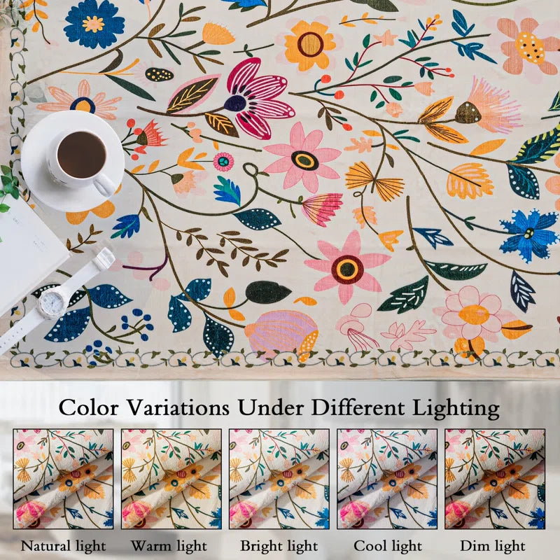 YUIlili Nature Voja Non-Slip Machine Washable Colorful Modern Area Rug For Living Room, Hallway Runner, Entryway Rug #AZJL9