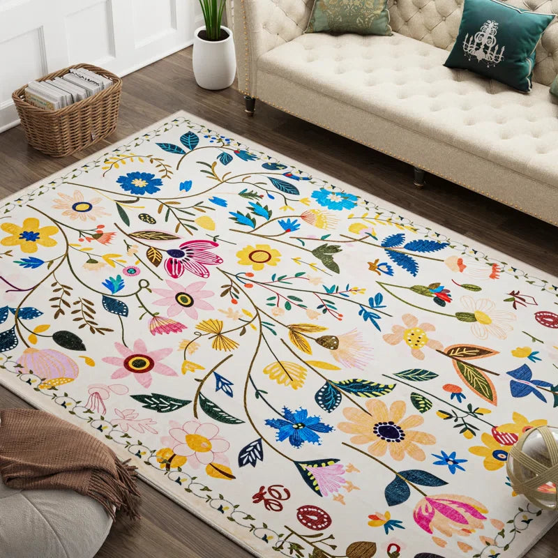 YUIlili Nature Voja Non-Slip Machine Washable Colorful Modern Area Rug For Living Room, Hallway Runner, Entryway Rug #AZJL9
