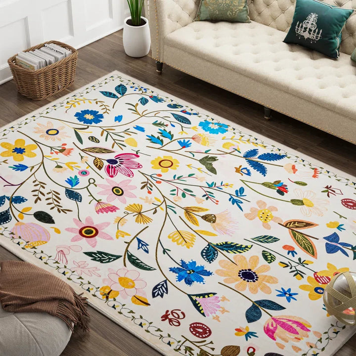 YUIlili Nature Voja Non-Slip Machine Washable Colorful Modern Area Rug For Living Room, Hallway Runner, Entryway Rug #AZJL9