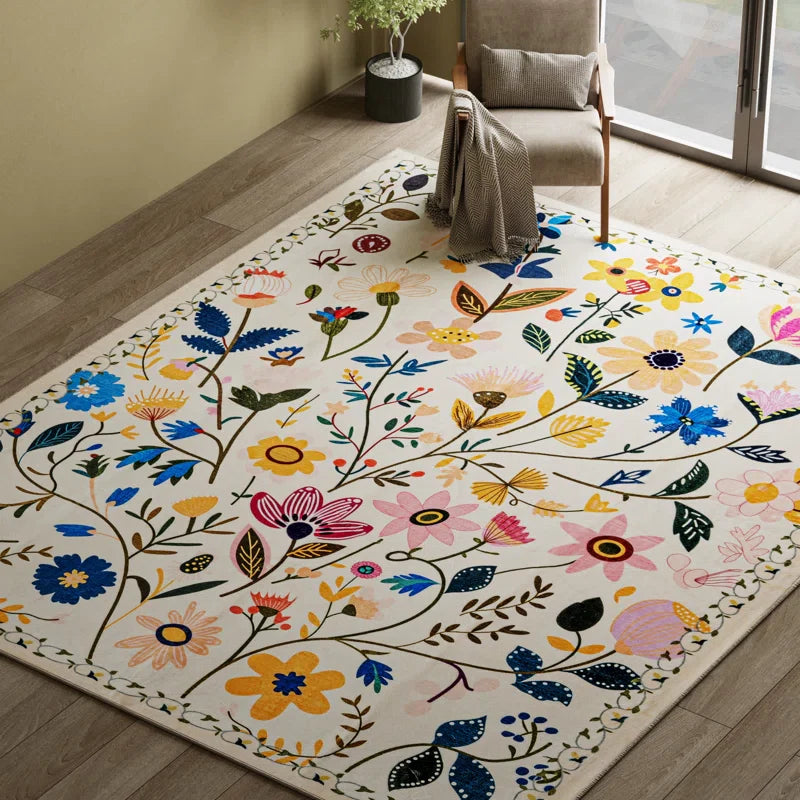 YUIlili Nature Voja Non-Slip Machine Washable Colorful Modern Area Rug For Living Room, Hallway Runner, Entryway Rug #AZJL9