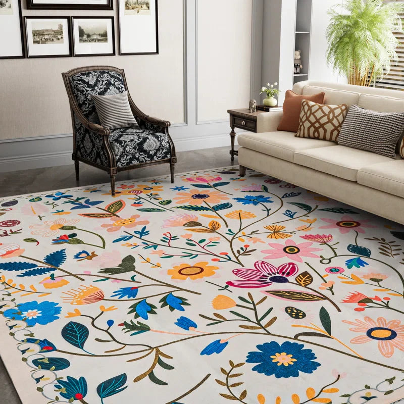 YUIlili Nature Voja Non-Slip Machine Washable Colorful Modern Area Rug For Living Room, Hallway Runner, Entryway Rug #AZJL9