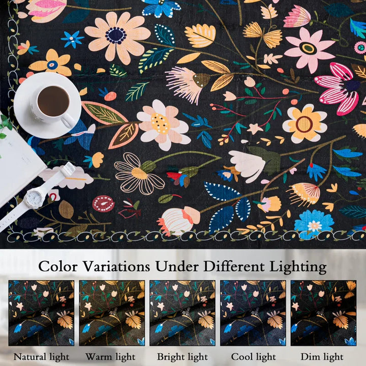 YUIlili Nature Voja Non-Slip Machine Washable Colorful Modern Area Rug For Living Room, Hallway Runner, Entryway Rug #AZJL9