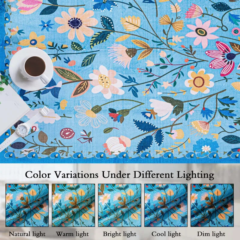 YUIlili Nature Voja Non-Slip Machine Washable Colorful Modern Area Rug For Living Room, Hallway Runner, Entryway Rug #AZJL9