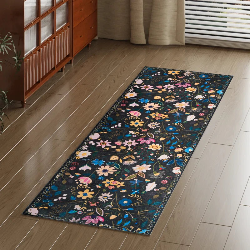 YUIlili Nature Voja Non-Slip Machine Washable Colorful Modern Area Rug For Living Room, Hallway Runner, Entryway Rug #AZJL9