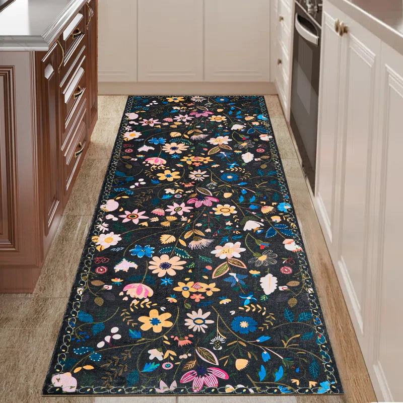 YUIlili Nature Voja Non-Slip Machine Washable Colorful Modern Area Rug For Living Room, Hallway Runner, Entryway Rug #AZJL9