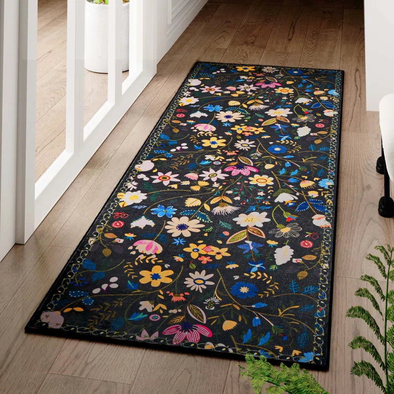YUIlili Nature Voja Non-Slip Machine Washable Colorful Modern Area Rug For Living Room, Hallway Runner, Entryway Rug #AZJL9