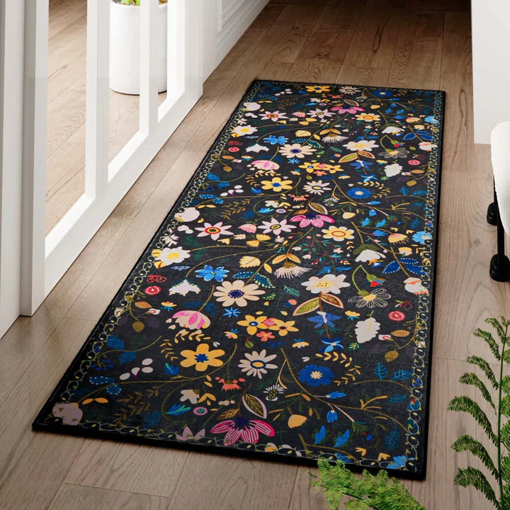 YUIlili Nature Voja Non-Slip Machine Washable Colorful Modern Area Rug For Living Room, Hallway Runner, Entryway Rug #AZJL9