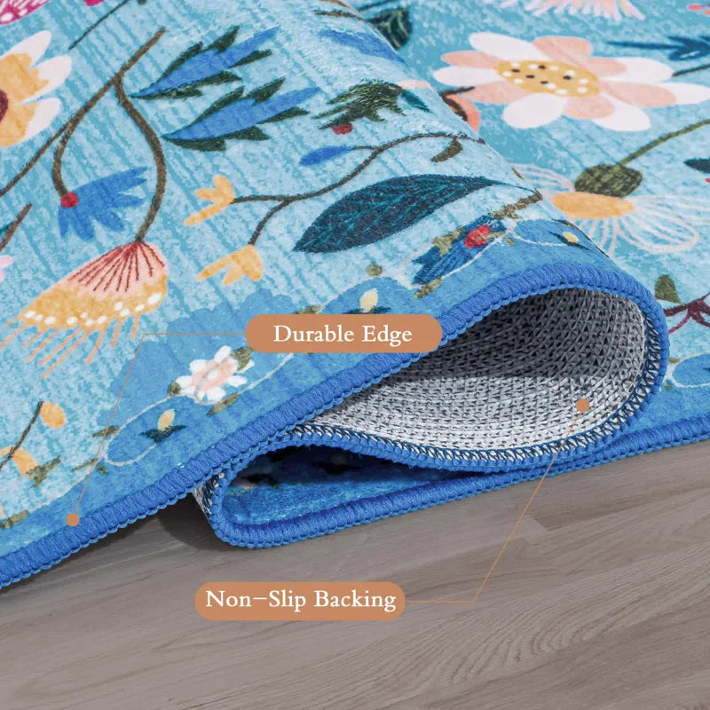 YUIlili Nature Voja Non-Slip Machine Washable Colorful Modern Area Rug For Living Room, Hallway Runner, Entryway Rug #AZJL9