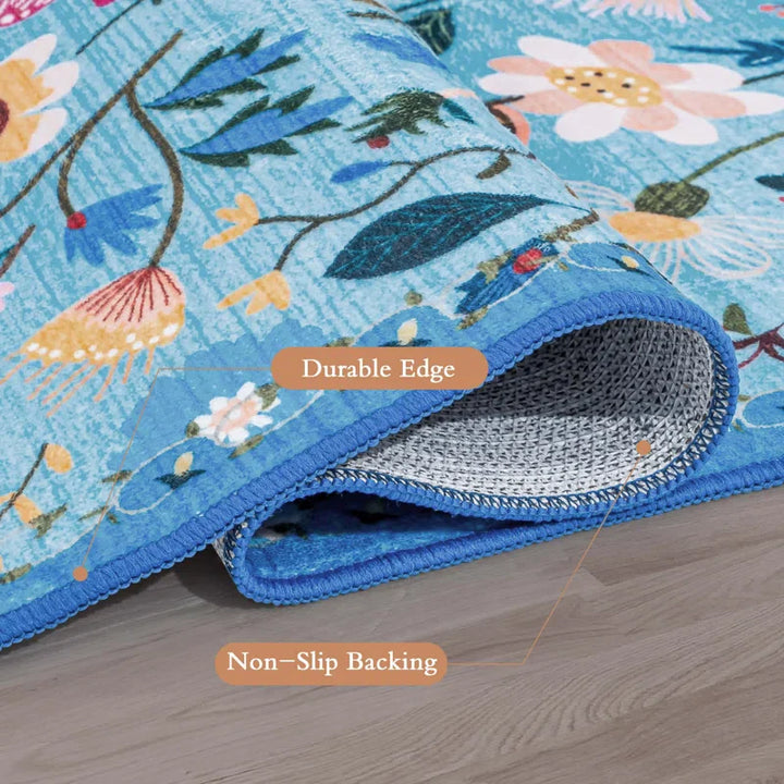 YUIlili Nature Voja Non-Slip Machine Washable Colorful Modern Area Rug For Living Room, Hallway Runner, Entryway Rug #AZJL9