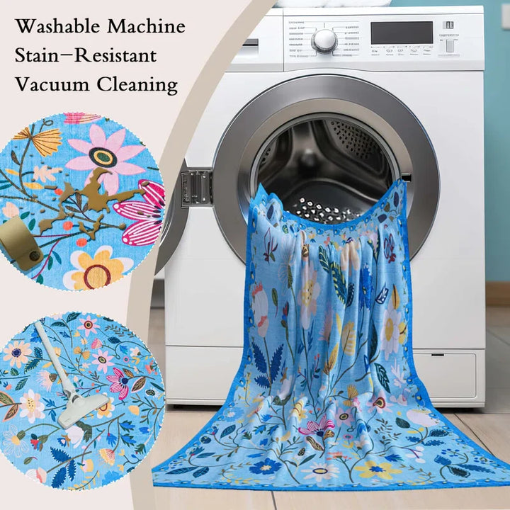 YUIlili Nature Voja Non-Slip Machine Washable Colorful Modern Area Rug For Living Room, Hallway Runner, Entryway Rug #AZJL9