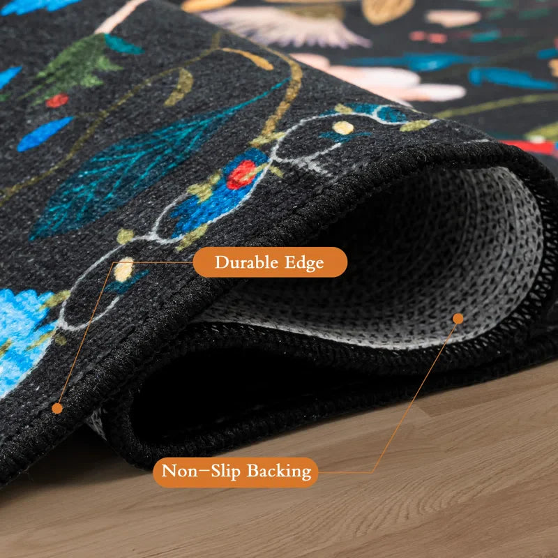 YUIlili Nature Voja Non-Slip Machine Washable Colorful Modern Area Rug For Living Room, Hallway Runner, Entryway Rug #AZJL9