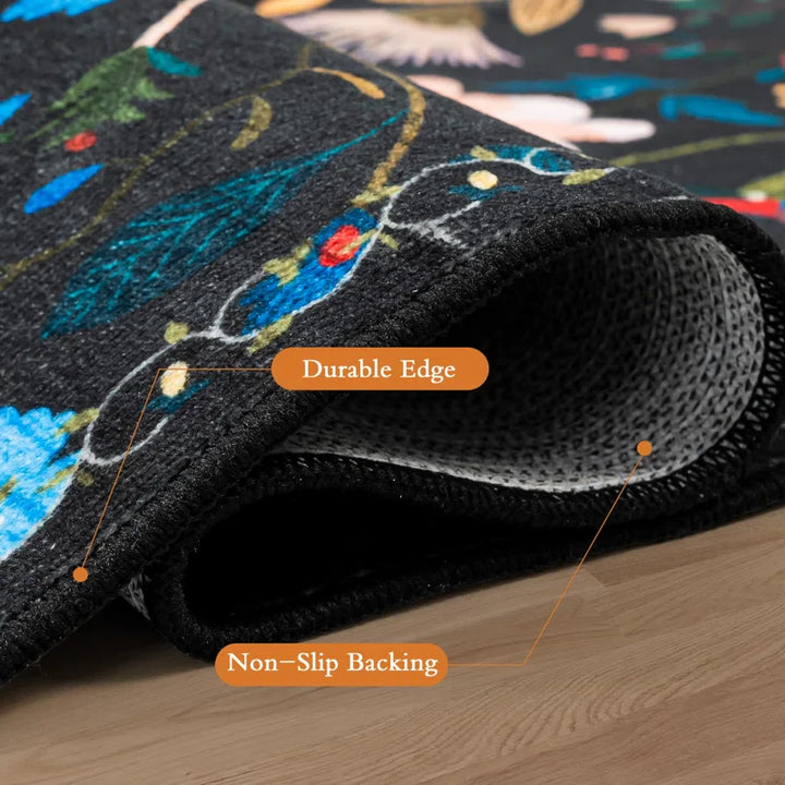 YUIlili Nature Voja Non-Slip Machine Washable Colorful Modern Area Rug For Living Room, Hallway Runner, Entryway Rug #AZJL9