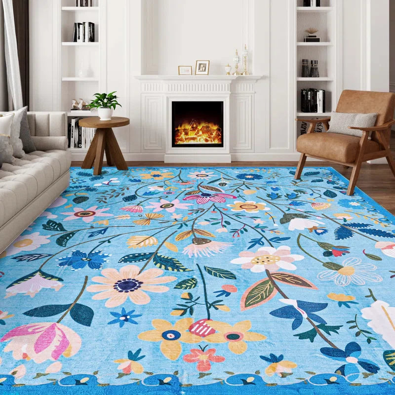 YUIlili Nature Voja Non-Slip Machine Washable Colorful Modern Area Rug For Living Room, Hallway Runner, Entryway Rug #AZJL9