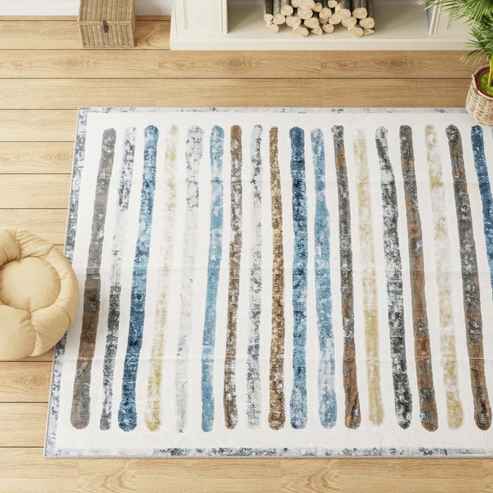 YUIlili Non-Slip Machine Washable Colorful Modern Area Rug For Living Room, Hallway Runner, Entryway Rug #AZJL95