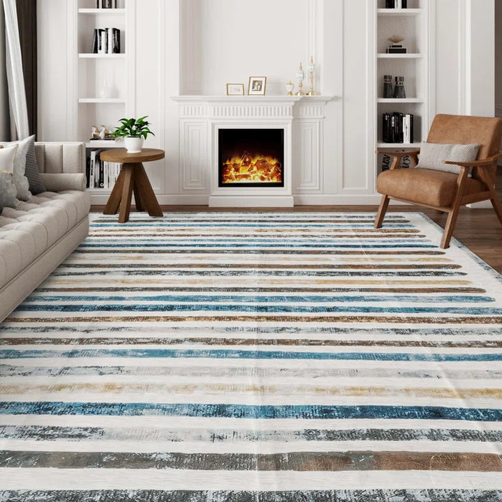 YUIlili Non-Slip Machine Washable Colorful Modern Area Rug For Living Room, Hallway Runner, Entryway Rug #AZJL95