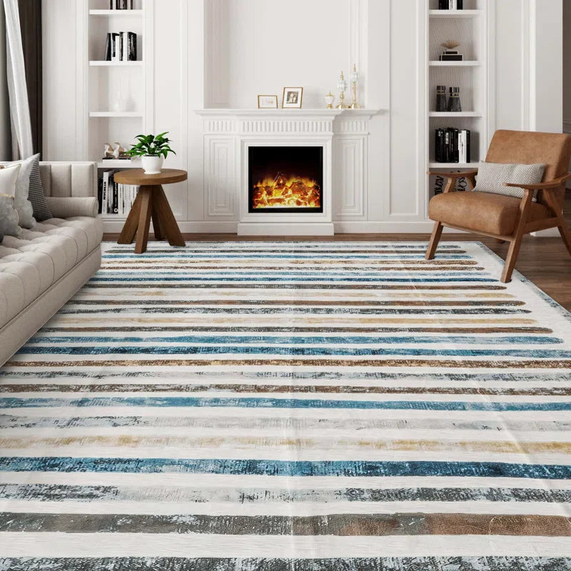 YUIlili Non-Slip Machine Washable Colorful Modern Area Rug For Living Room, Hallway Runner, Entryway Rug #AZJL95