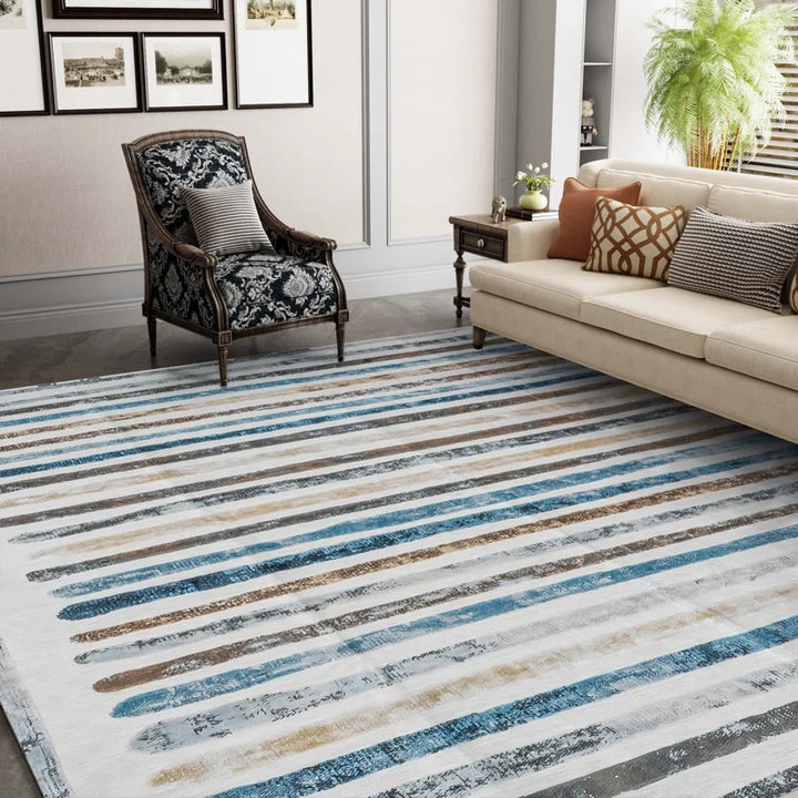 YUIlili Non-Slip Machine Washable Colorful Modern Area Rug For Living Room, Hallway Runner, Entryway Rug #AZJL95
