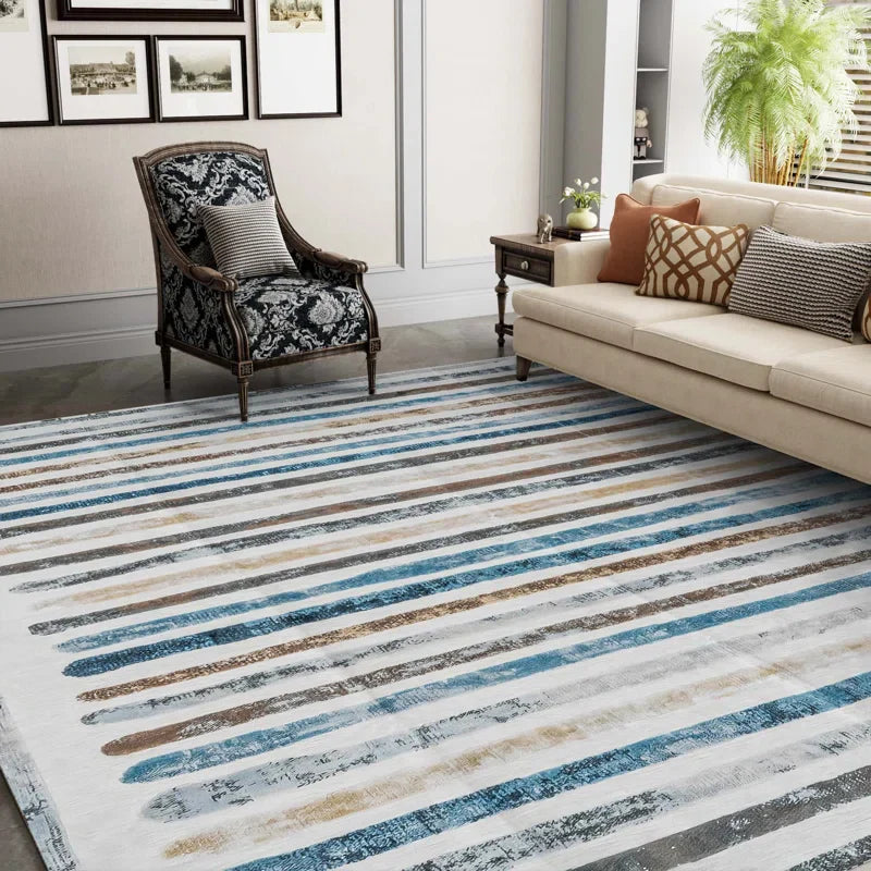 YUIlili Non-Slip Machine Washable Colorful Modern Area Rug For Living Room, Hallway Runner, Entryway Rug #AZJL95