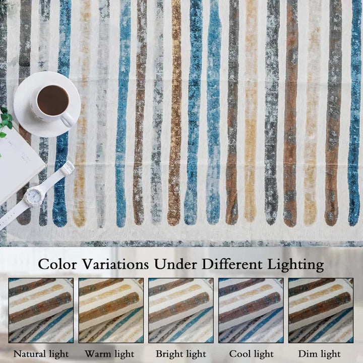 YUIlili Non-Slip Machine Washable Colorful Modern Area Rug For Living Room, Hallway Runner, Entryway Rug #AZJL95