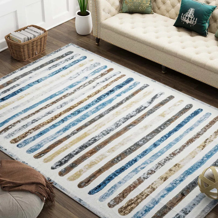 YUIlili Non-Slip Machine Washable Colorful Modern Area Rug For Living Room, Hallway Runner, Entryway Rug #AZJL95