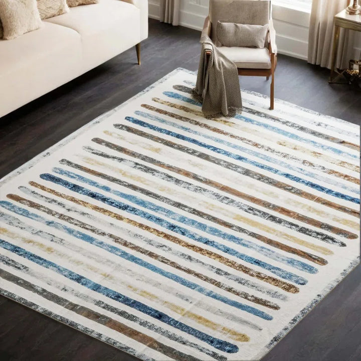YUIlili Non-Slip Machine Washable Colorful Modern Area Rug For Living Room, Hallway Runner, Entryway Rug #AZJL95
