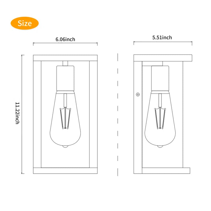 Maxax 2 PACK Black Seeded Glass Outdoor Flush Mount with Dusk to Dawn #2534/2W