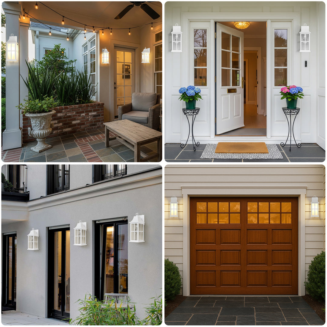 Radiance 18''H Matte Black Iron ETL Clear Hammered Glass Outdoor Wall Lantern with Dusk to Dawn #OW7087