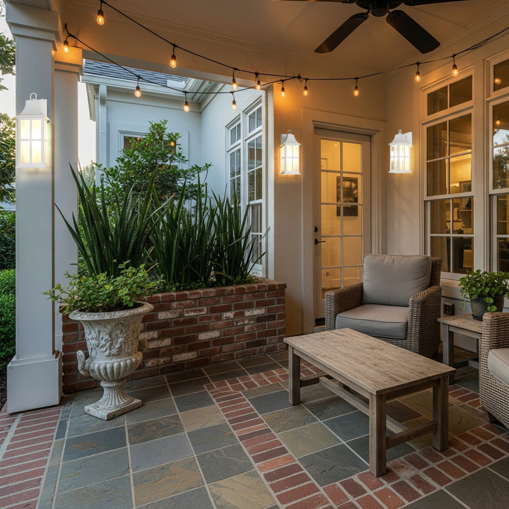 Radiance 18''H Matte Black Iron ETL Clear Hammered Glass Outdoor Wall Lantern with Dusk to Dawn #OW7087