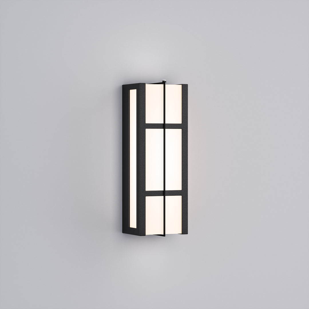 Terrain 15.75'' H Black Iron Dimmable LED Outdoor Wall Light with Dusk to Dawn and Clear Tempered Glass #OW7103
