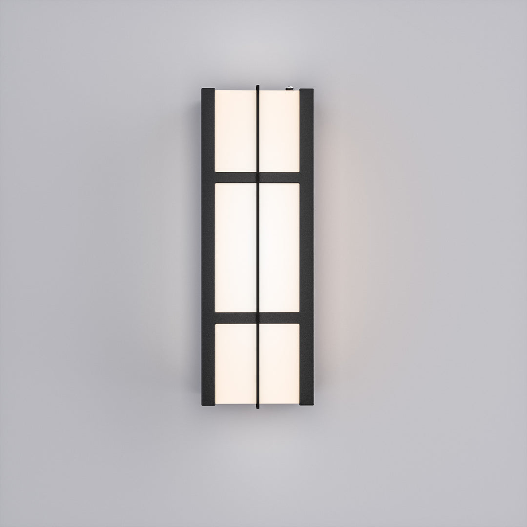 Terrain 15.75'' H Black Iron Dimmable LED Outdoor Wall Light with Dusk to Dawn and Clear Tempered Glass #OW7103