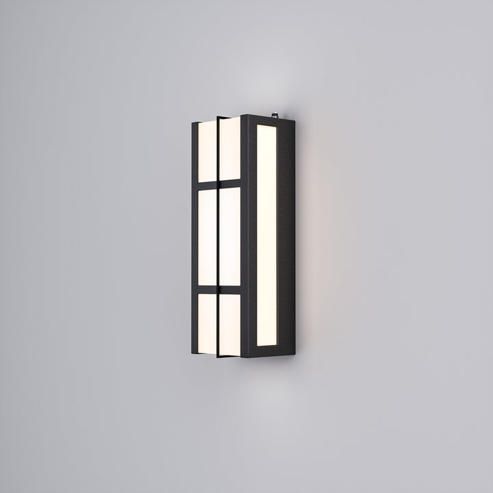 Terrain 15.75'' H Black Iron Dimmable LED Outdoor Wall Light with Dusk to Dawn and Clear Tempered Glass #OW7103