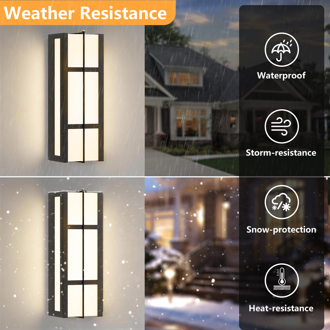 Terrain 15.75'' H Black Iron Dimmable LED Outdoor Wall Light with Dusk to Dawn and Clear Tempered Glass #OW7103