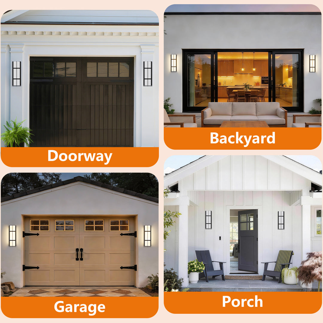 Terrain 15.75'' H Black Iron Dimmable LED Outdoor Wall Light with Dusk to Dawn and Clear Tempered Glass #OW7103