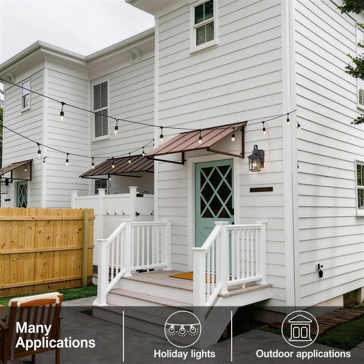 12.6''H Black Iron Clear Tempered Glass Outdoor Wall Light with Dusk to Dawn and Built-In GFCI Outlet (Set of 2) #OW7118